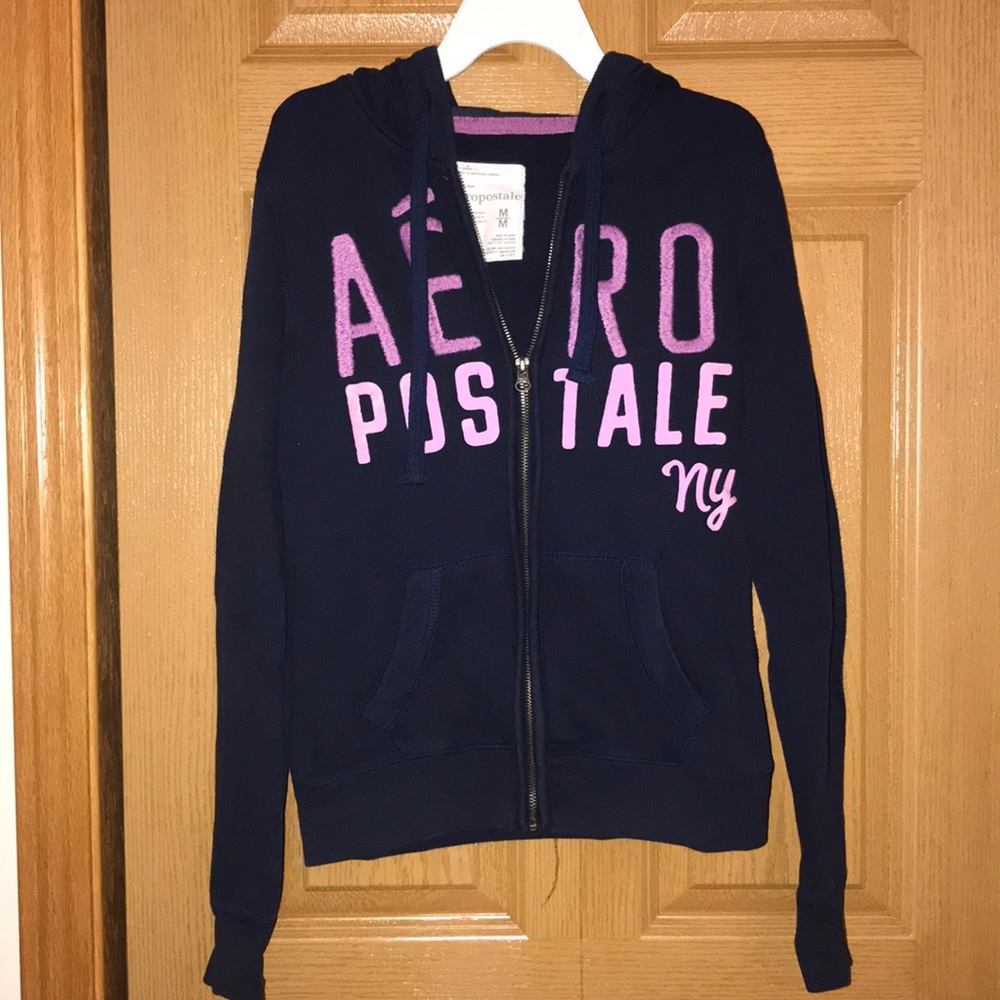 AEROPOSTALE graphic hooded zip up sweatshirt